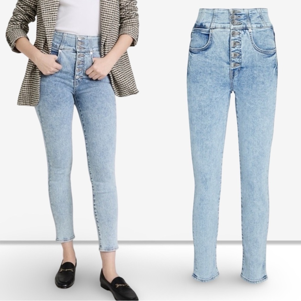 Veronica Beard Corset High-Rise Skinny Jeans “Katherine” | Size 29
